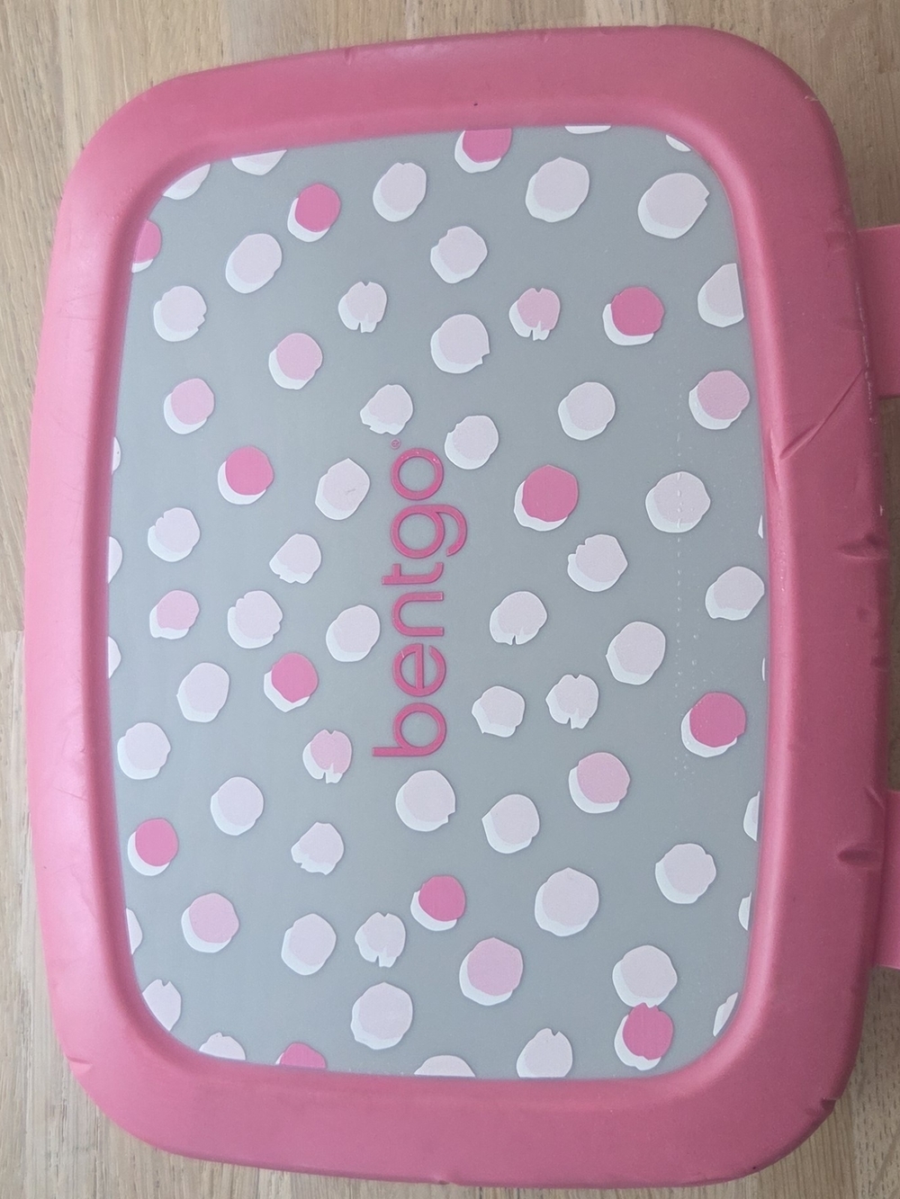 Bentgo Kids Pink Polka Dot Lunchbox - Fun Pink Design